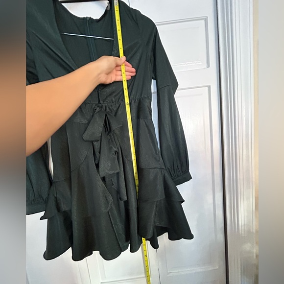 Formal Emerald Ruffle Romper - Picture 3 of 8